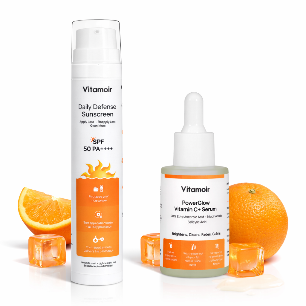 PowerGlow Vitamin C Serum 30ml + SPF 50 Sunscreen 50g Combo
